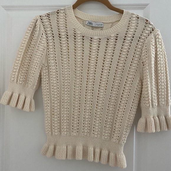 Zara Tops Zara Crochet Knit Top Poshmark